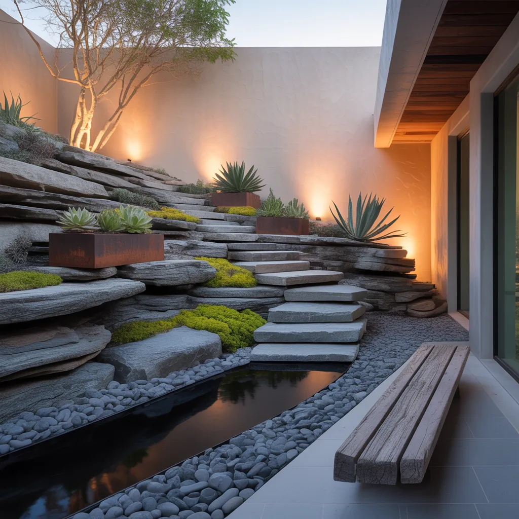 outdoor rock garden concept ideas