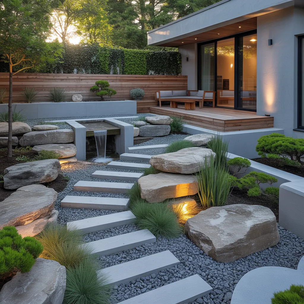 outdoor rock garden concept ideas