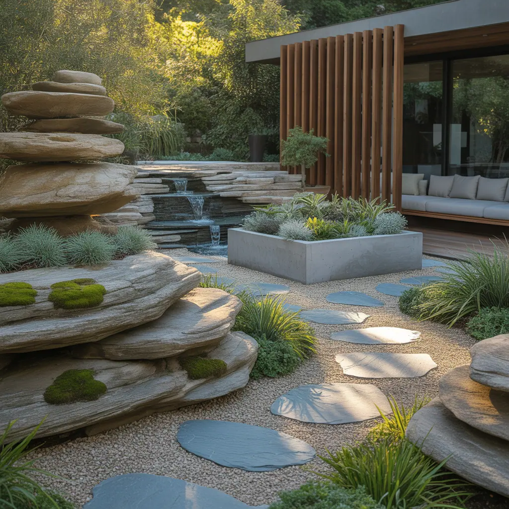 outdoor rock garden concept ideas