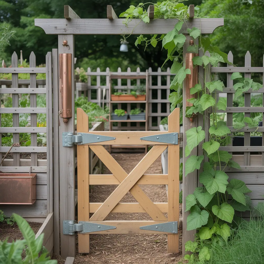 outdoor vegetable garden gate themes
