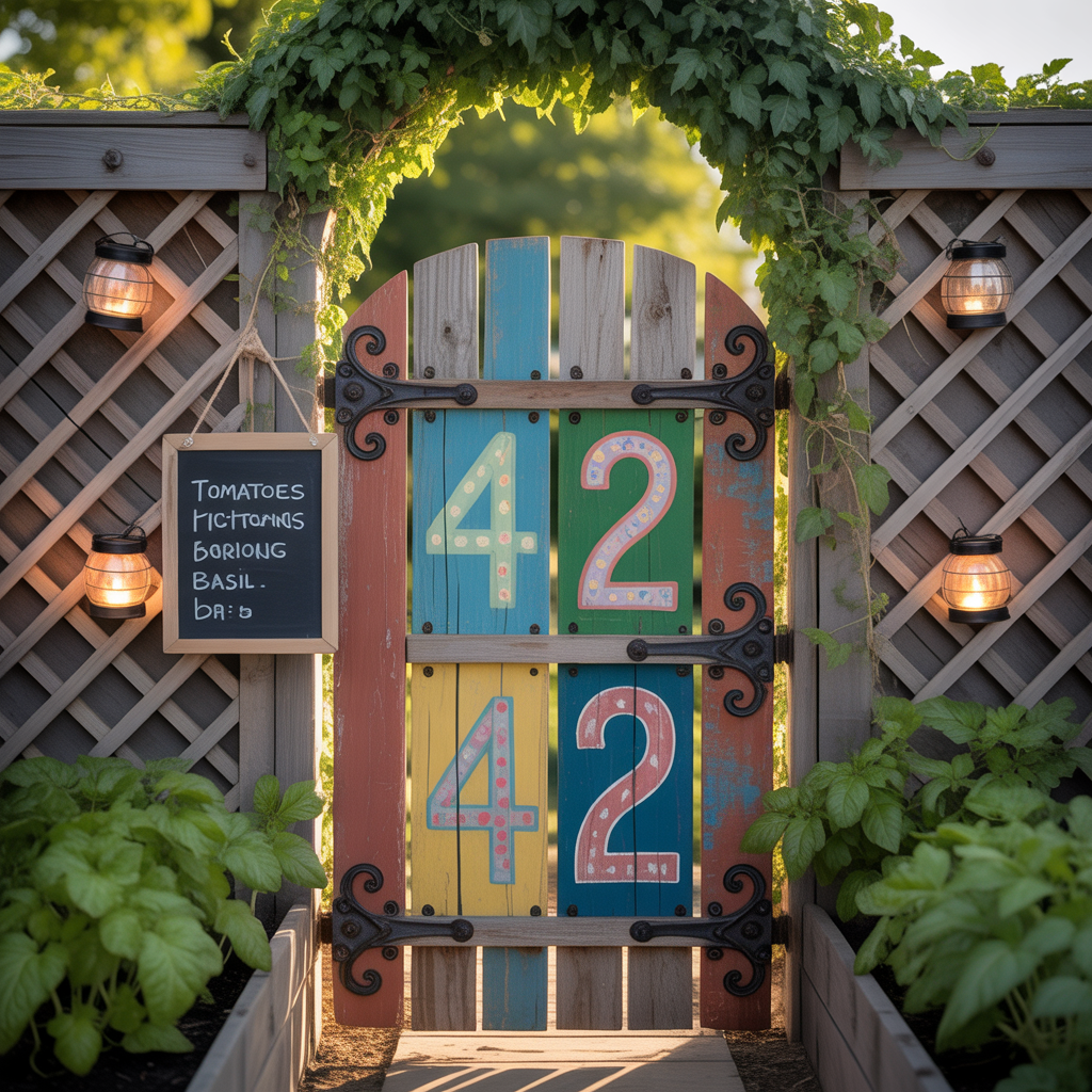outdoor vegetable garden gate themes