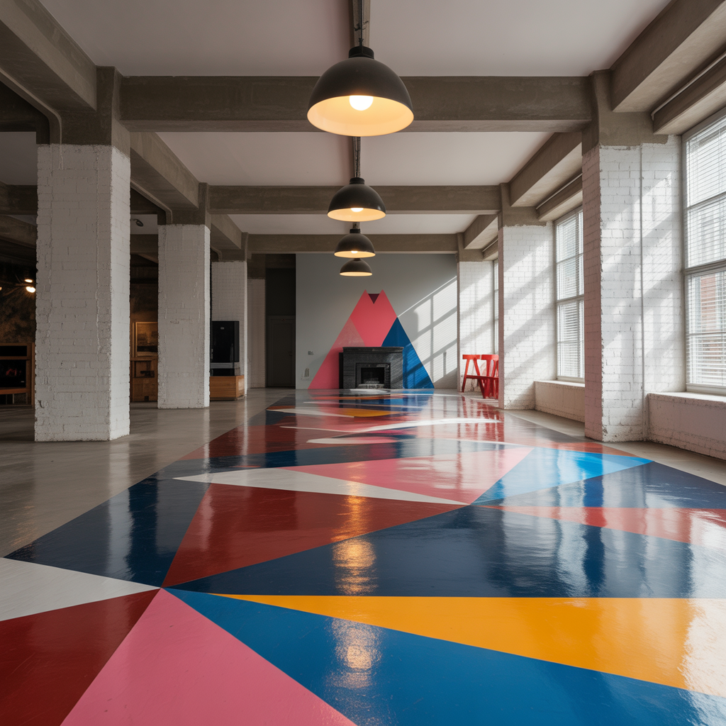 paint ideas for indoor concrete floor
