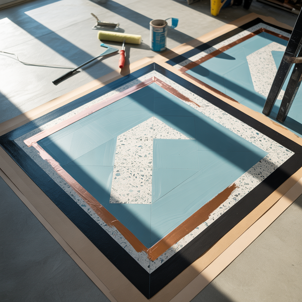 paint ideas for indoor concrete floor