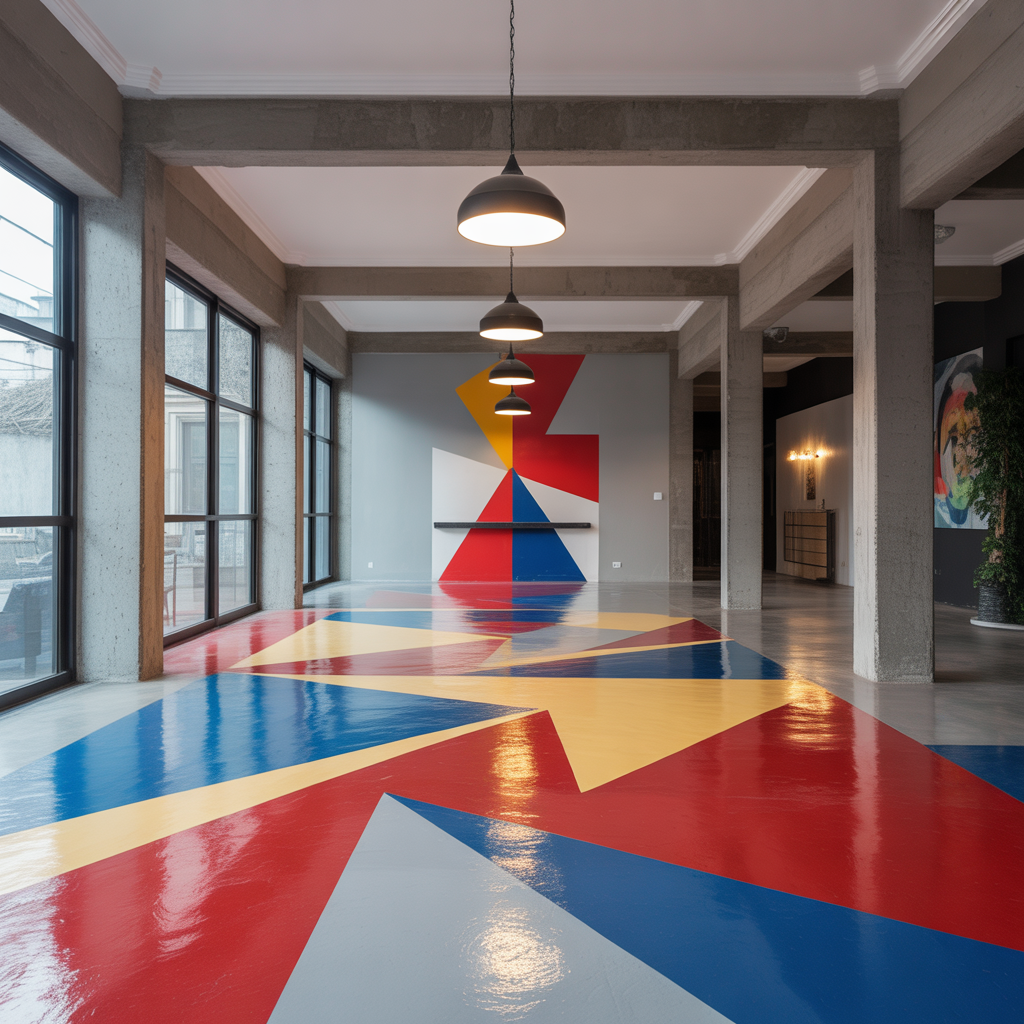 paint ideas for indoor concrete floor