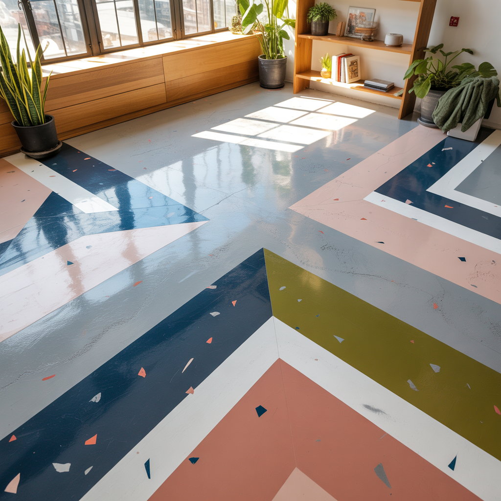 paint ideas for indoor concrete floor