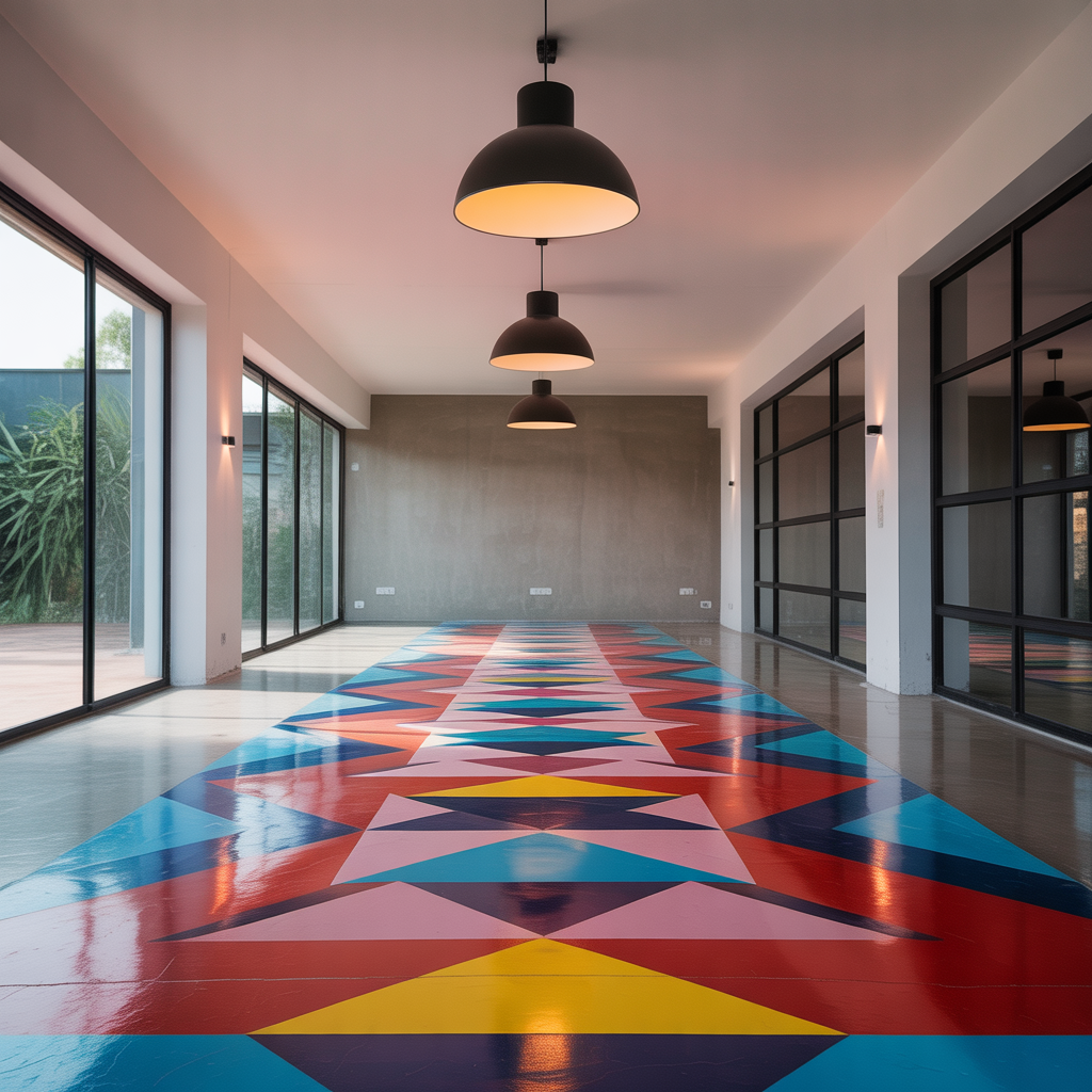 paint ideas for indoor concrete floor