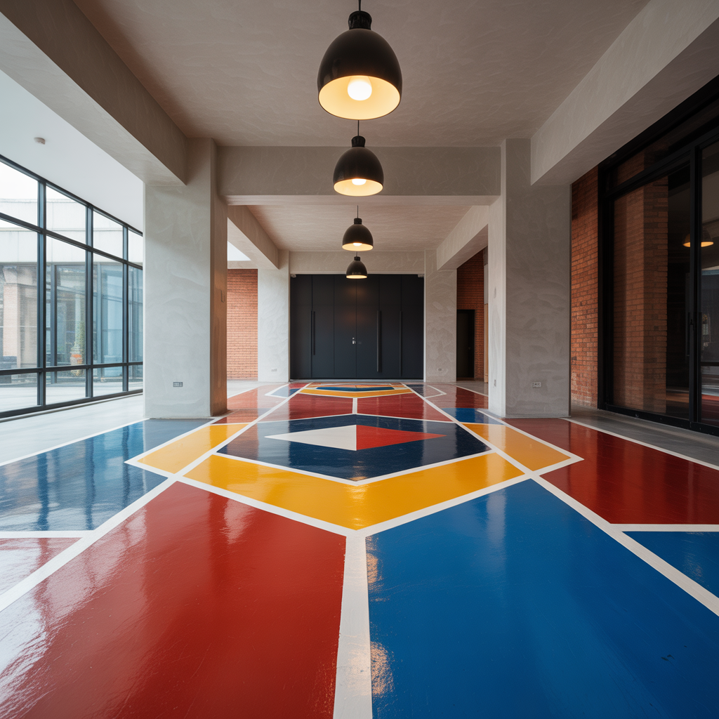 paint ideas for indoor concrete floor