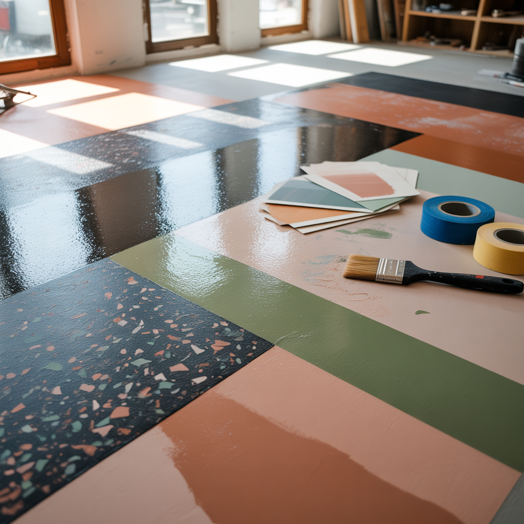 paint ideas for indoor concrete floor