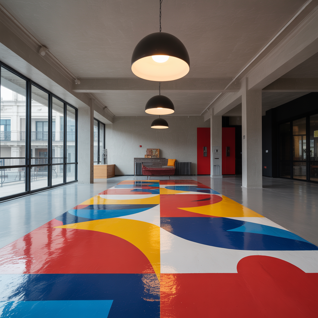 paint ideas for indoor concrete floor