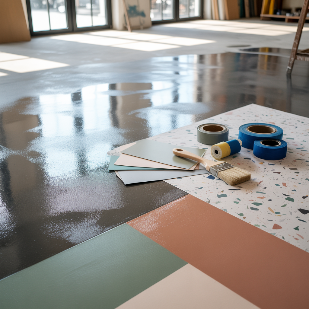 paint ideas for indoor concrete floor