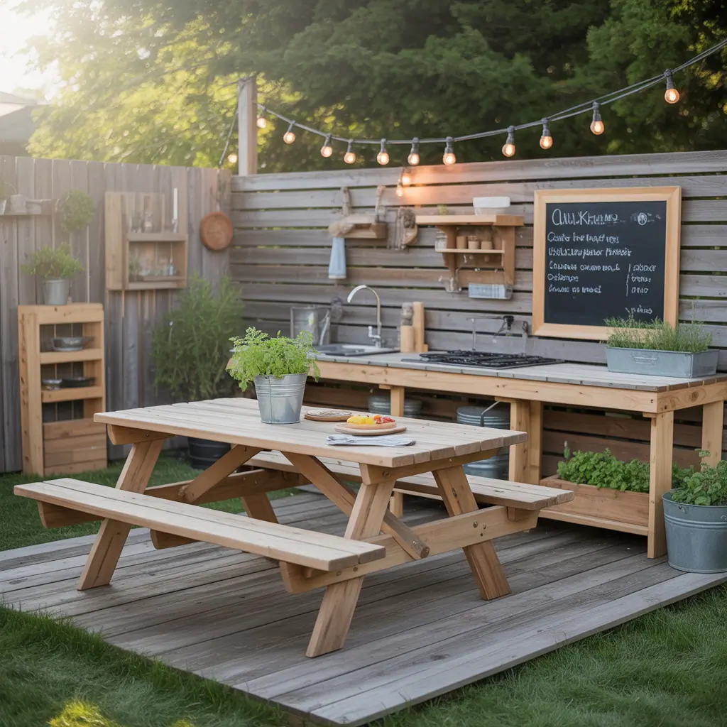 picnic table outdoor ideas