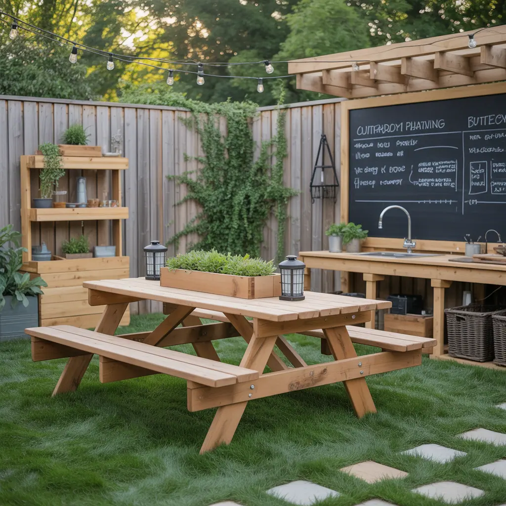 picnic table outdoor ideas