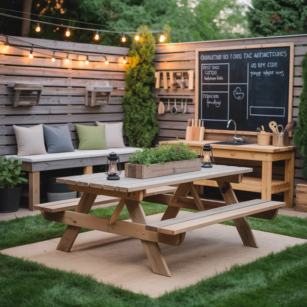 picnic table outdoor ideas