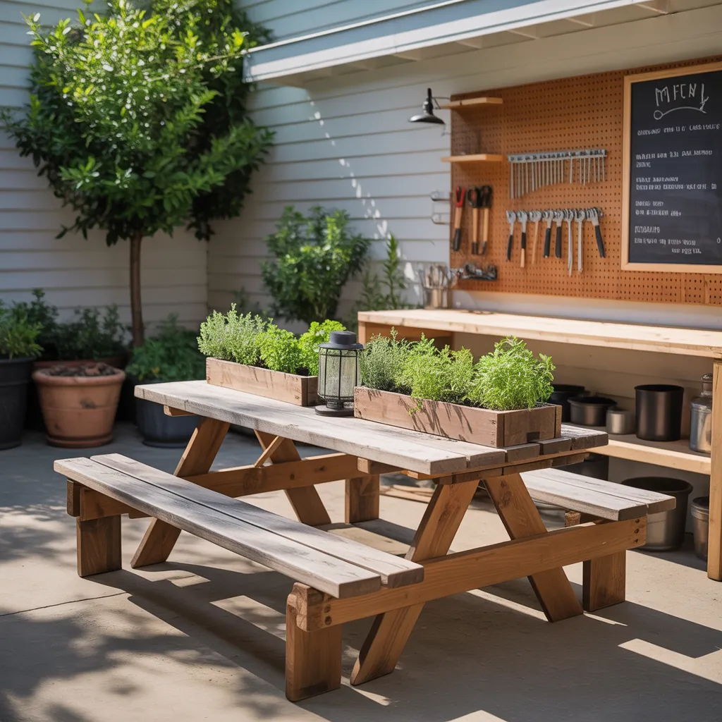 picnic table outdoor ideas