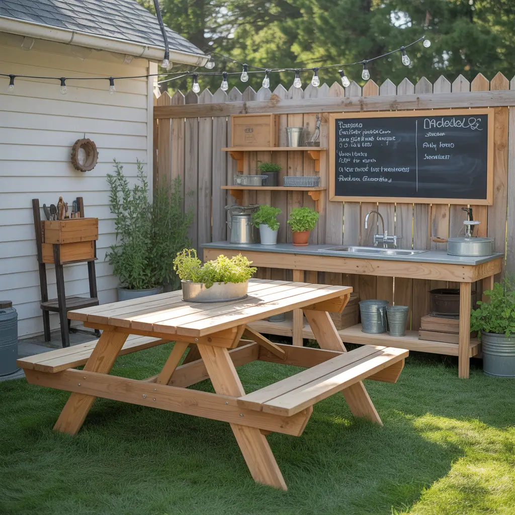 picnic table outdoor ideas