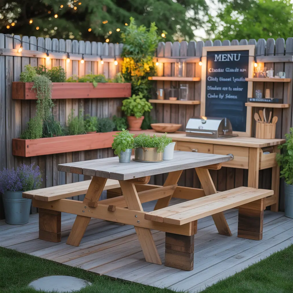 picnic table outdoor ideas