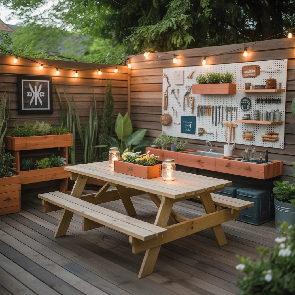 picnic table outdoor ideas