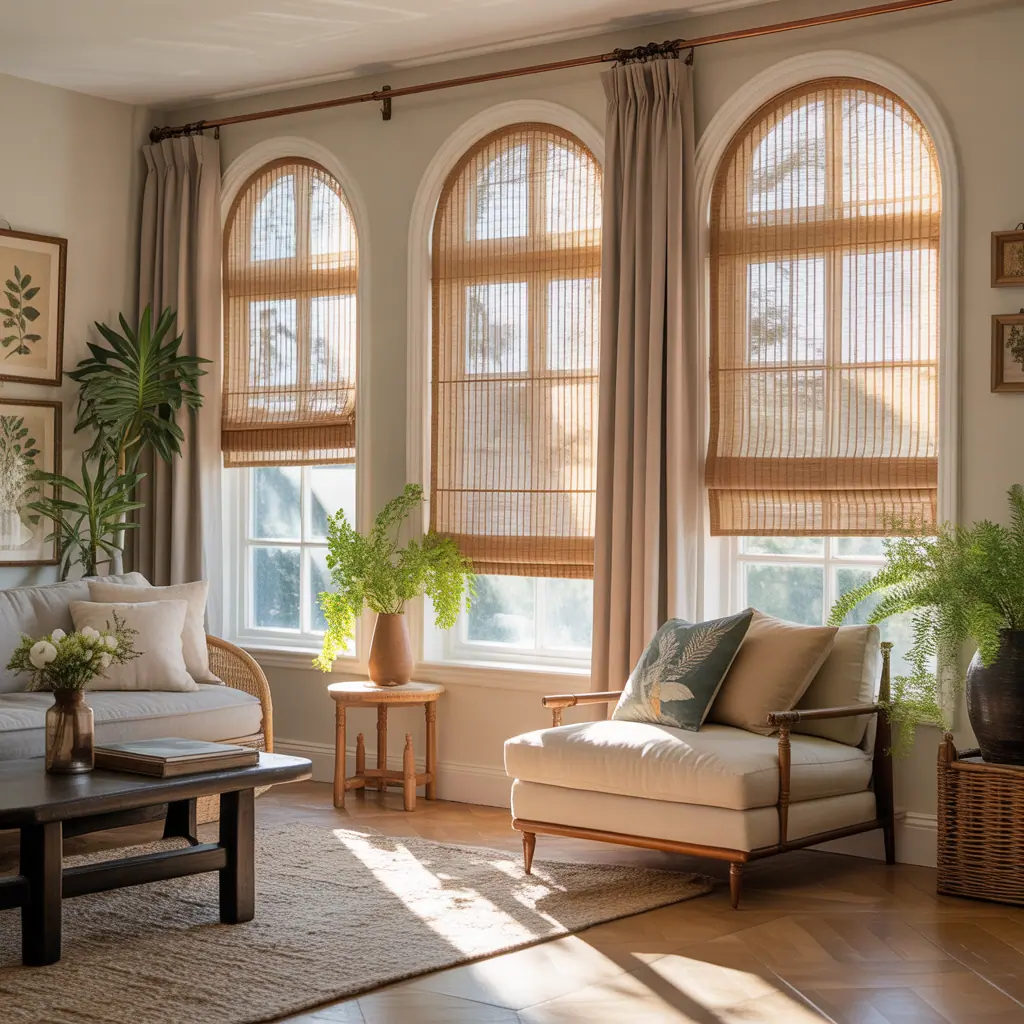 pictures arched window treatment ideas