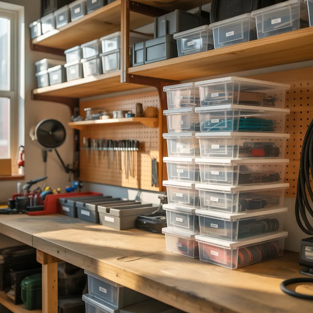 plastic containers storage ideas