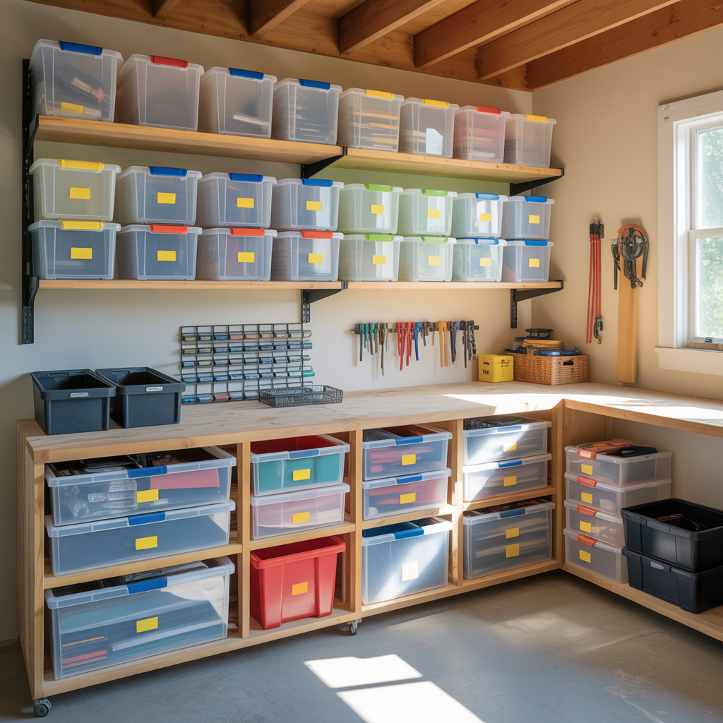 plastic containers storage ideas