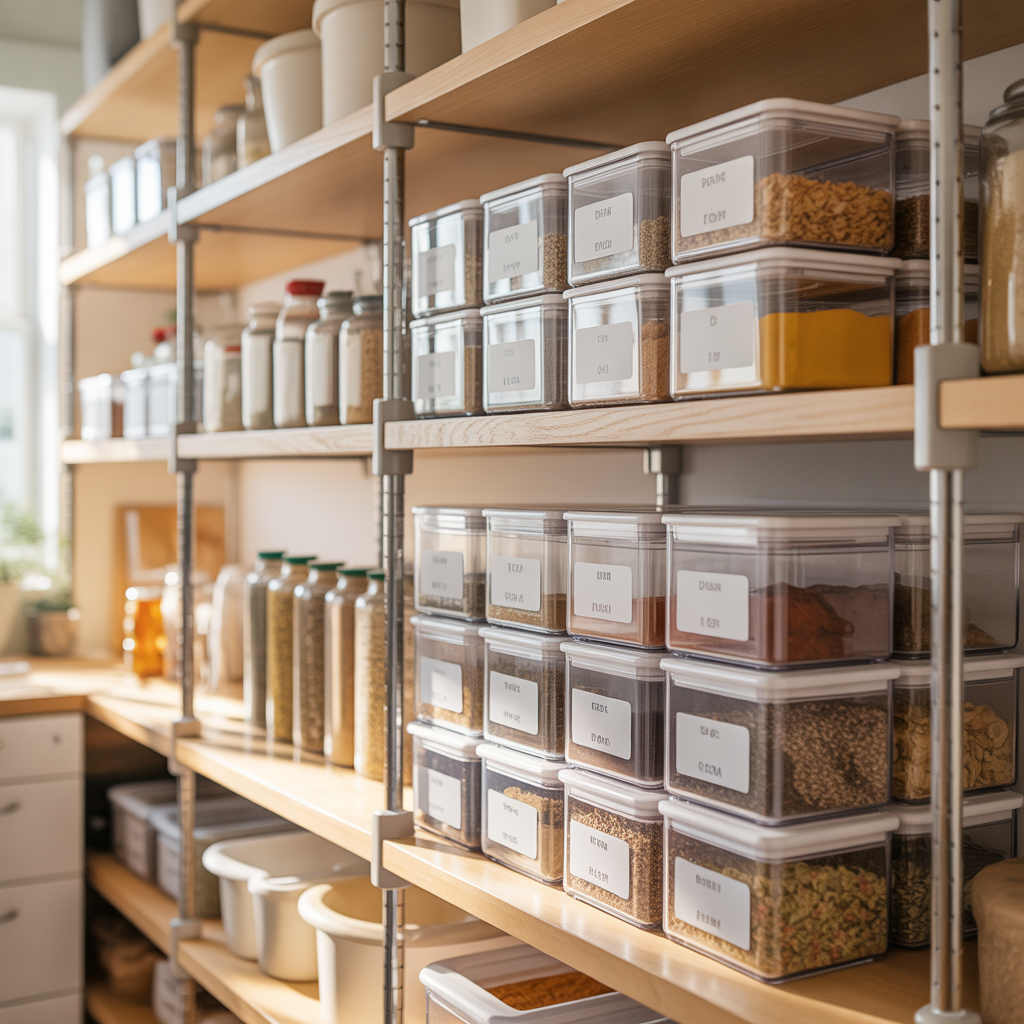 plastic containers storage ideas