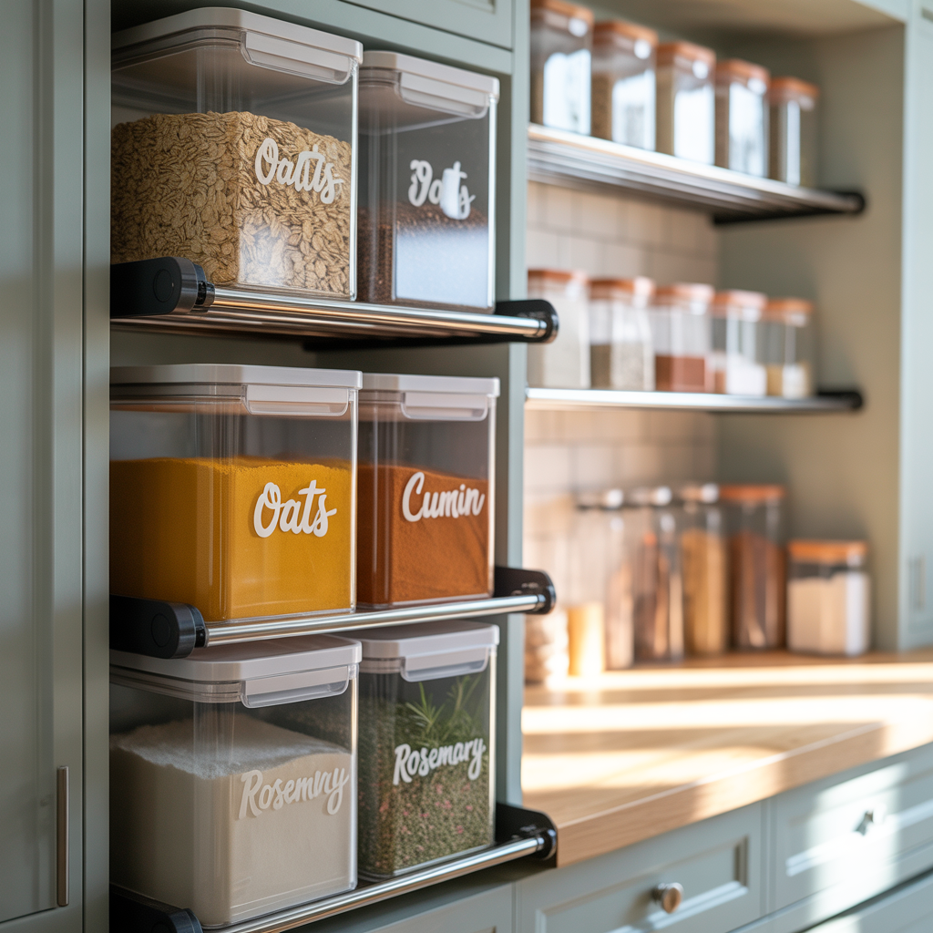 plastic containers storage ideas