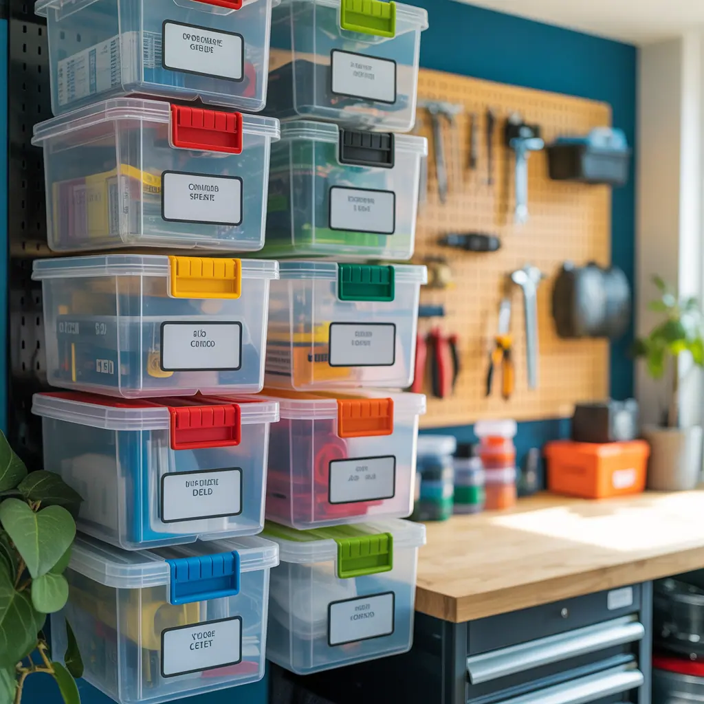 plastic containers storage ideas