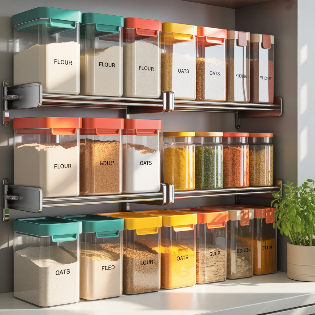 plastic containers storage ideas