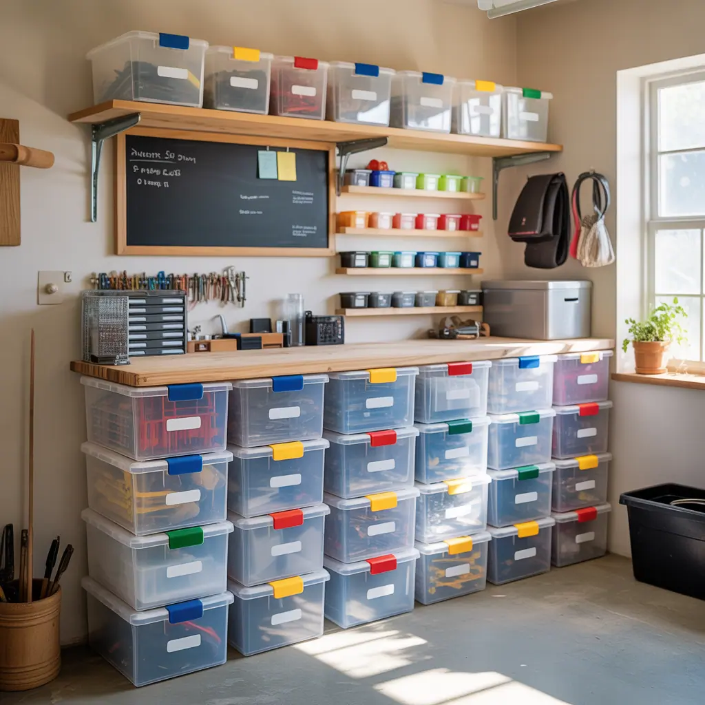 plastic containers storage ideas