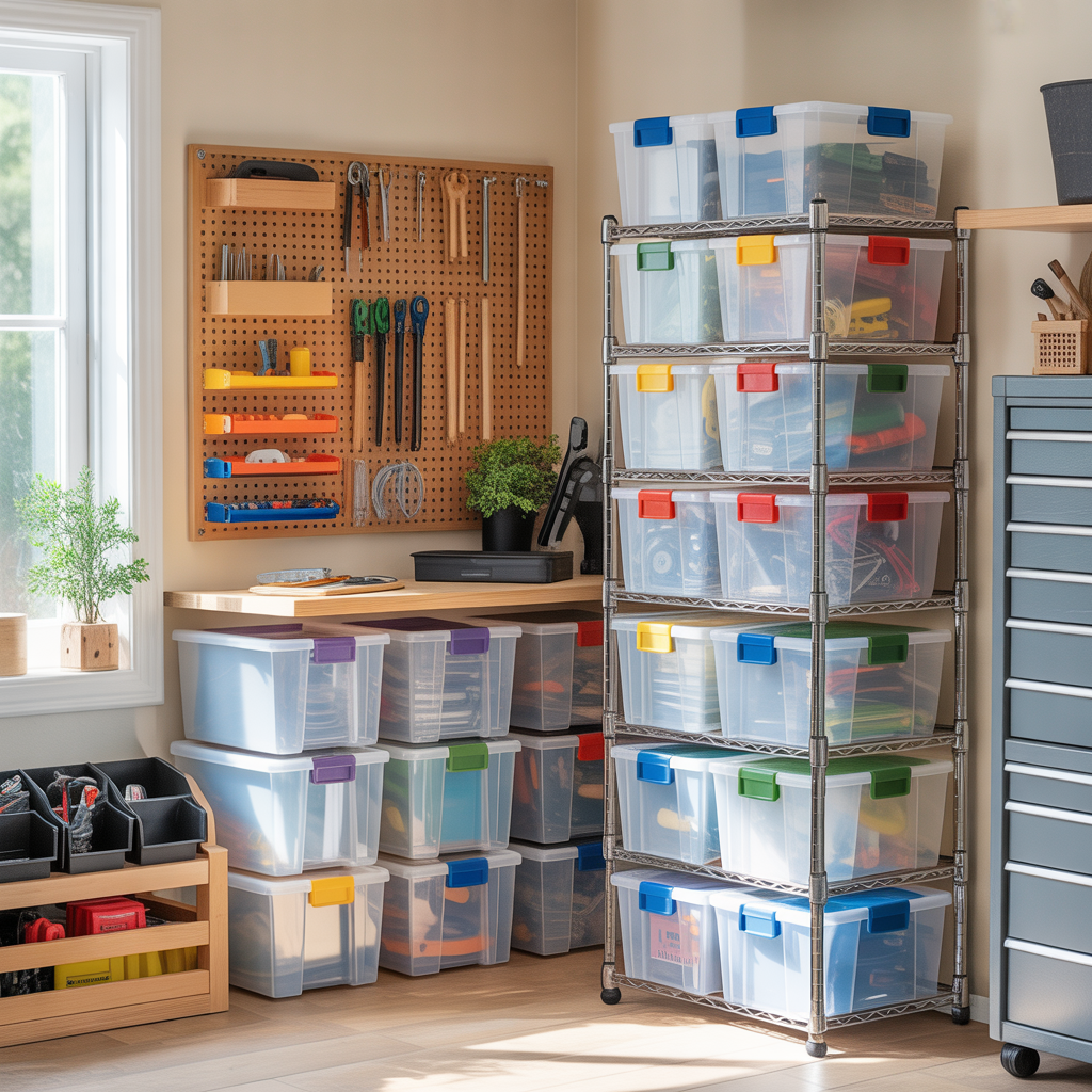 plastic containers storage ideas