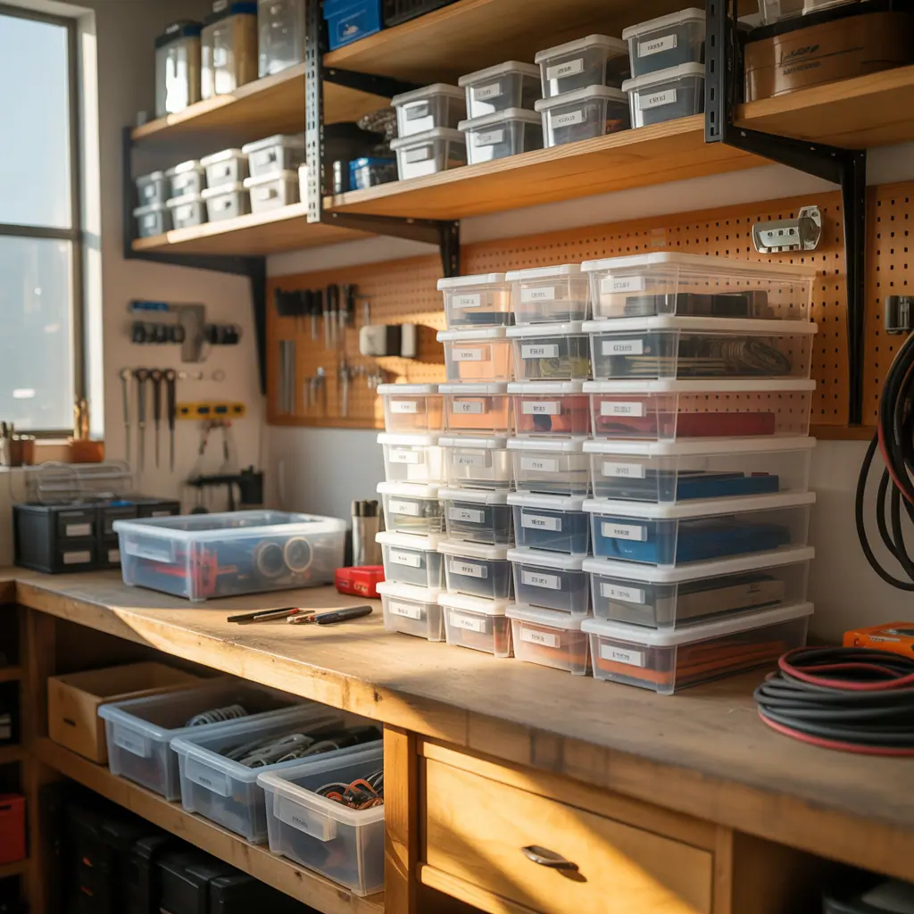 plastic containers storage ideas