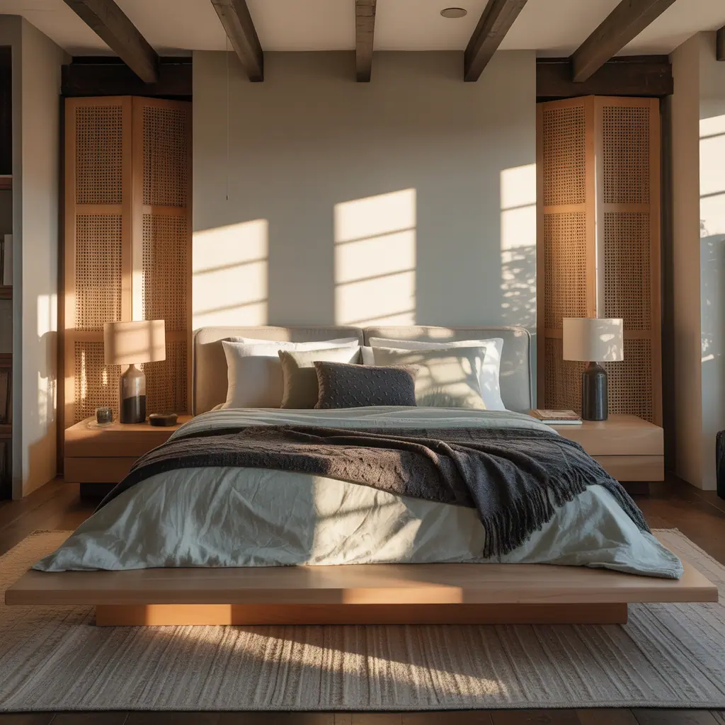 platform bed bedding ideas