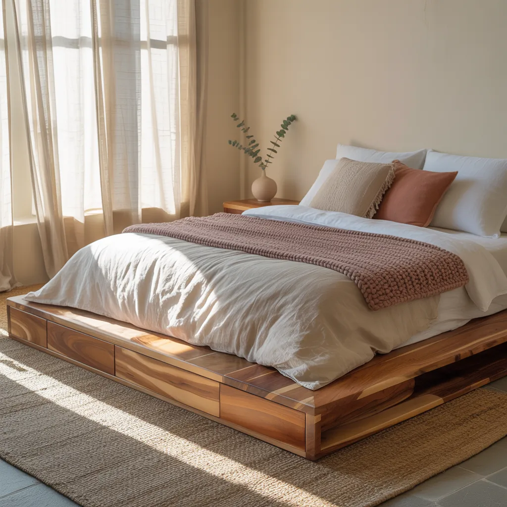 platform bed bedding ideas