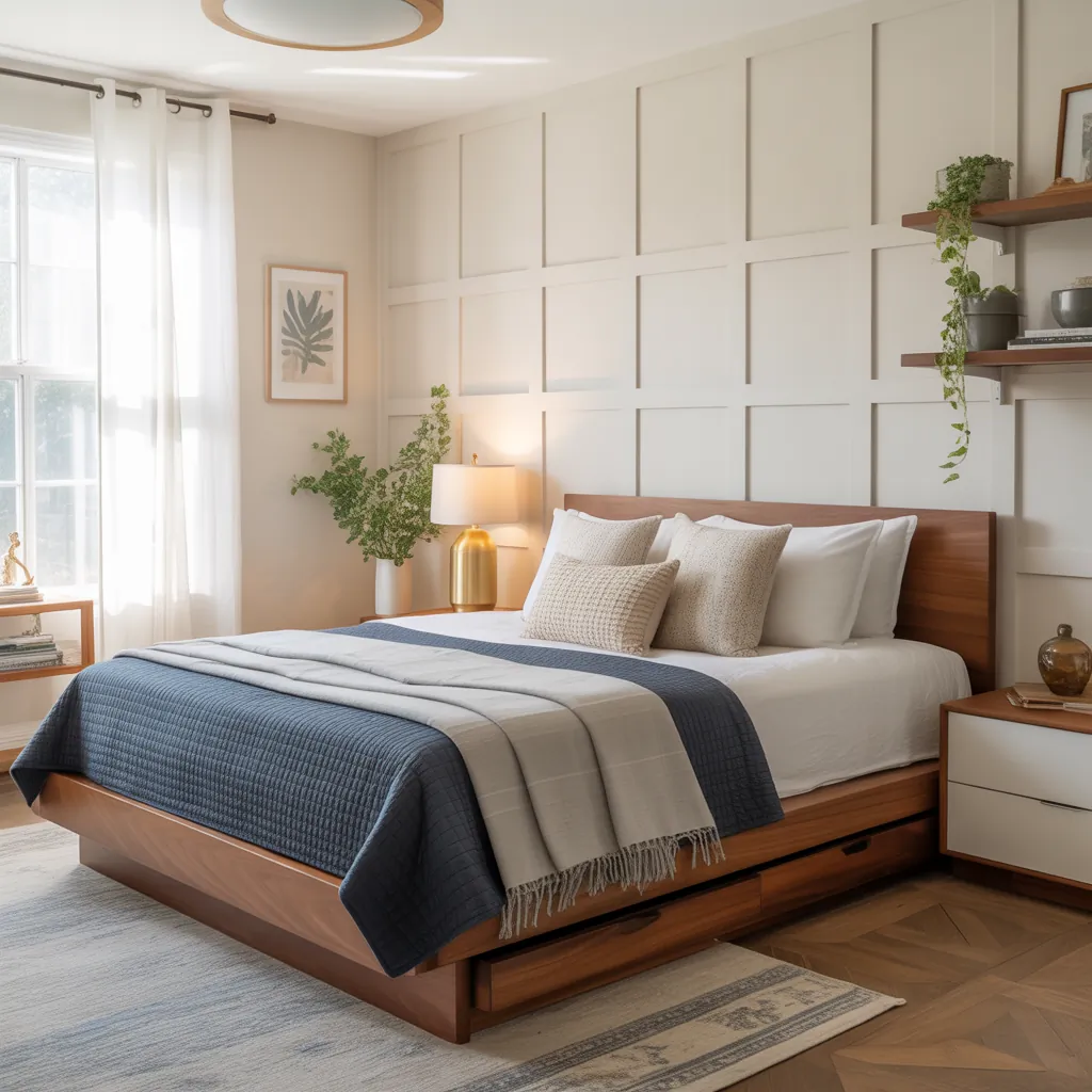 platform bed bedding ideas