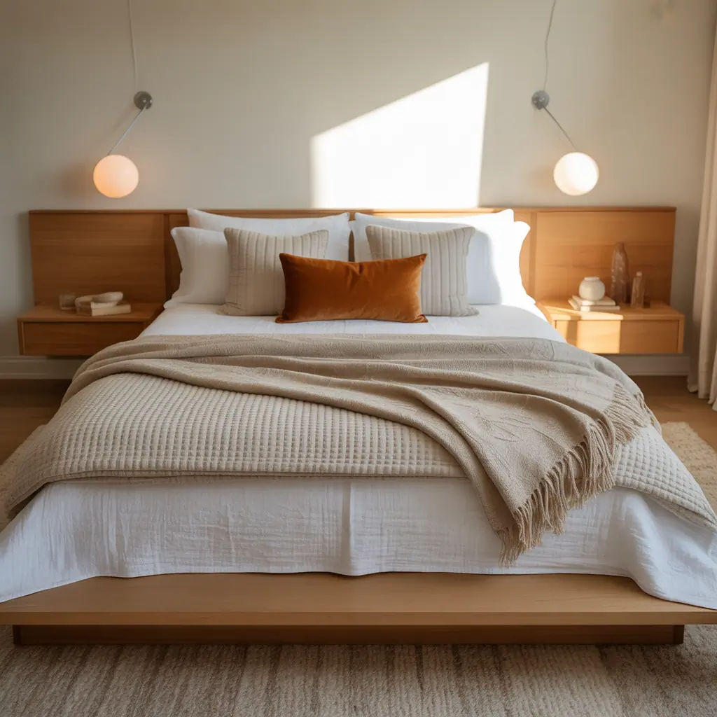 platform bed bedding ideas