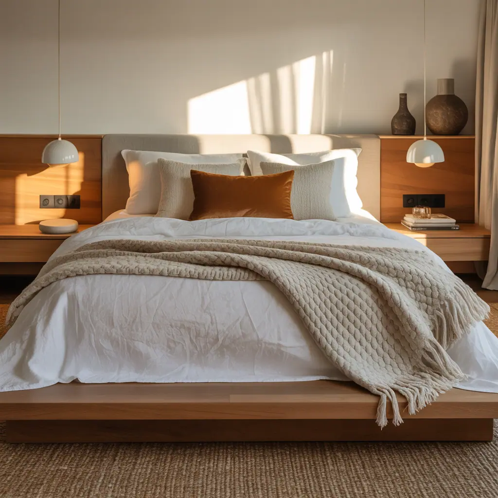 platform bed bedding ideas