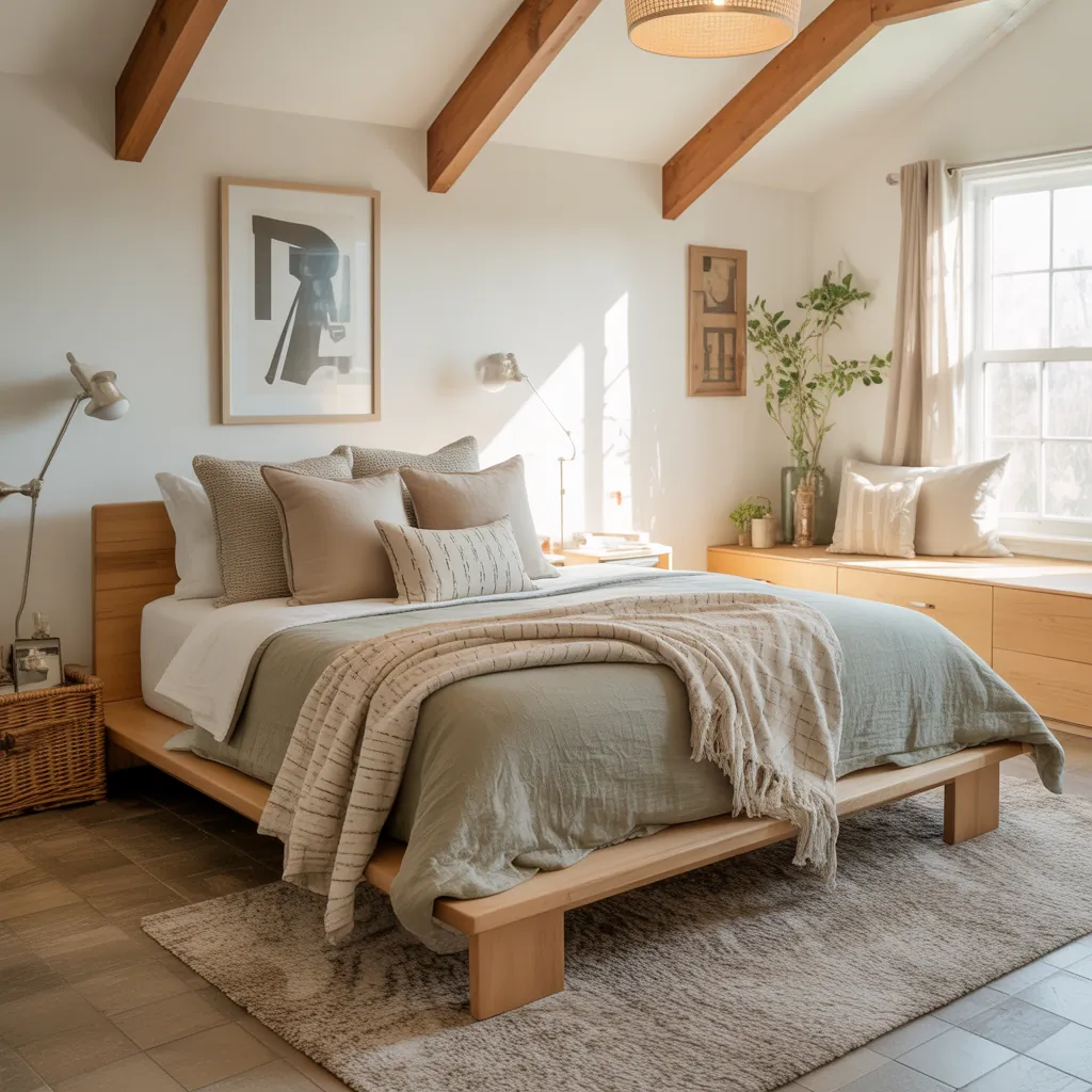 platform bed bedding ideas