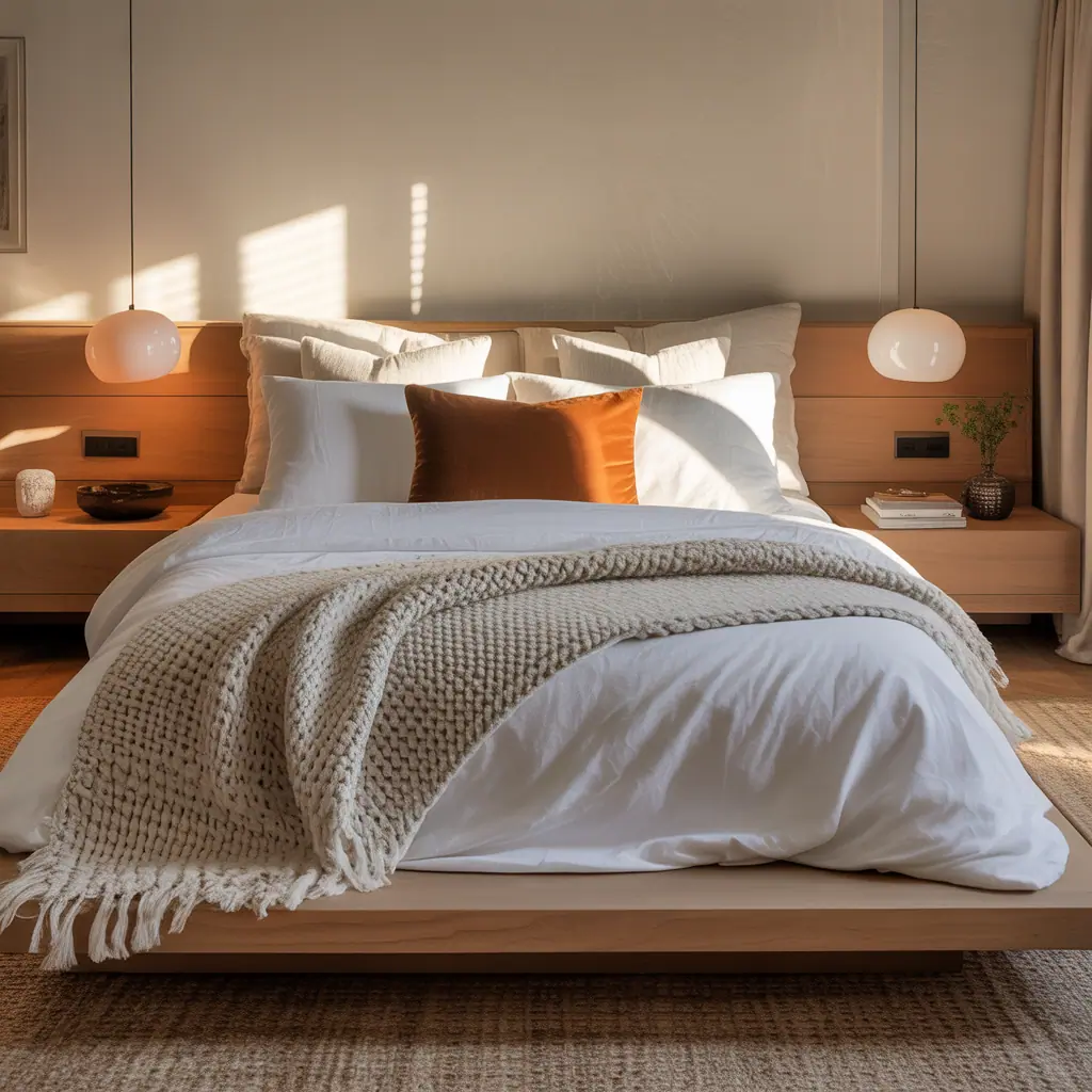 platform bed bedding ideas