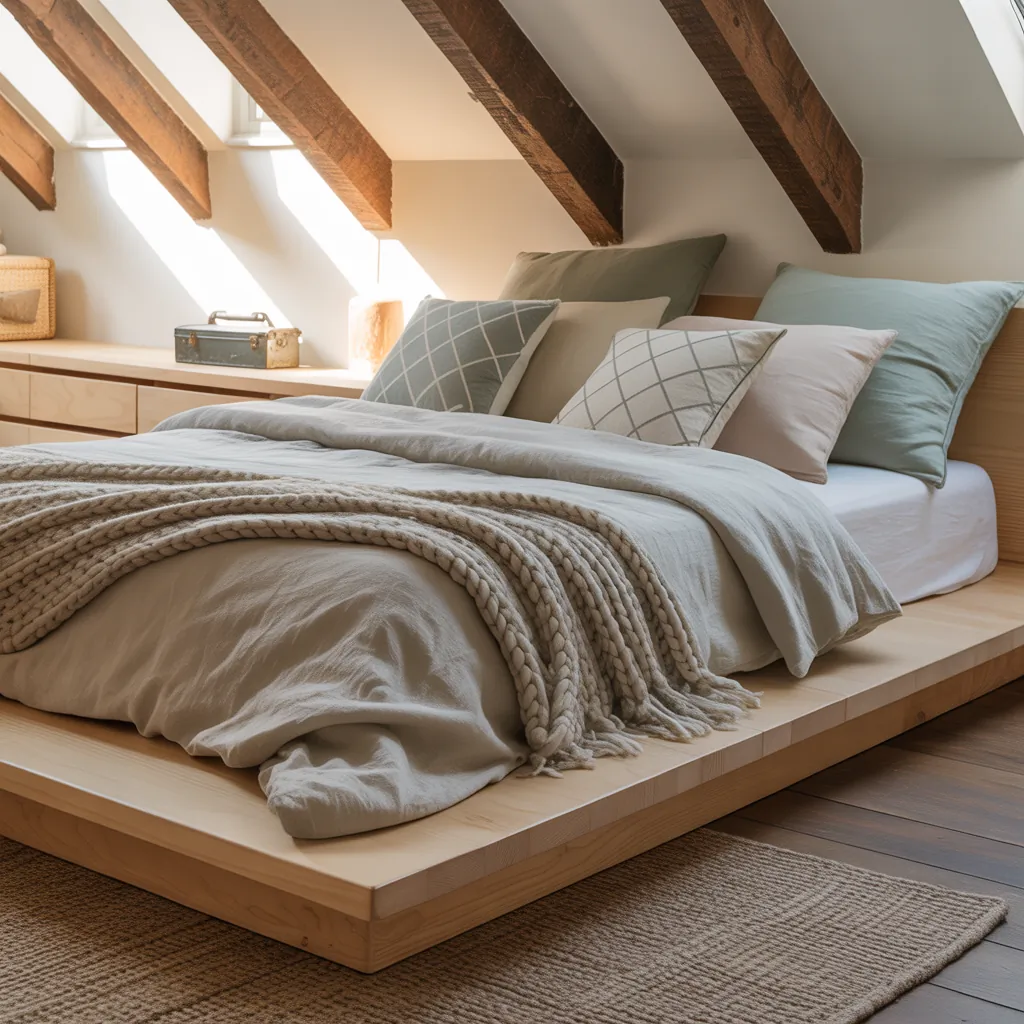 platform bed bedding ideas