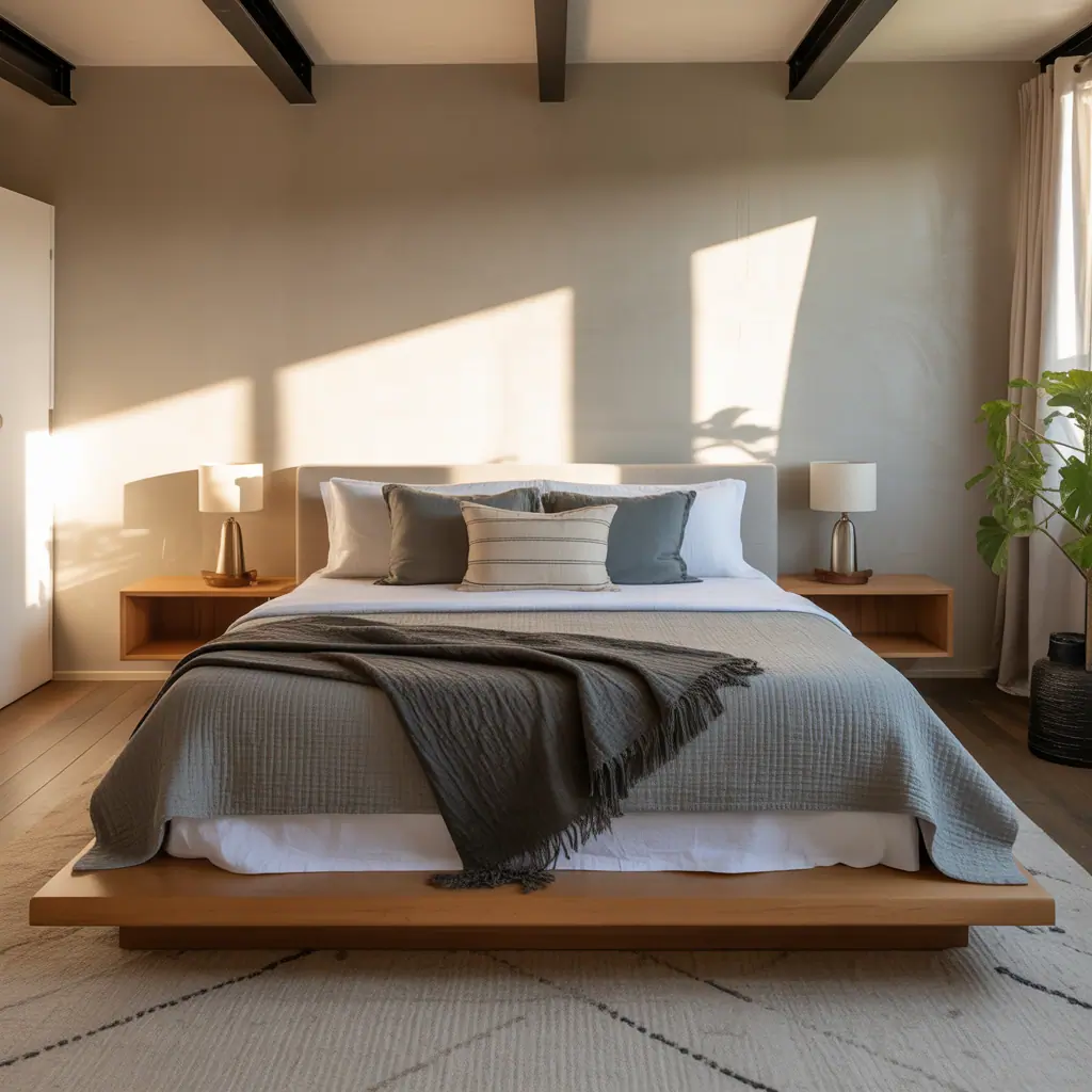 platform bed bedding ideas