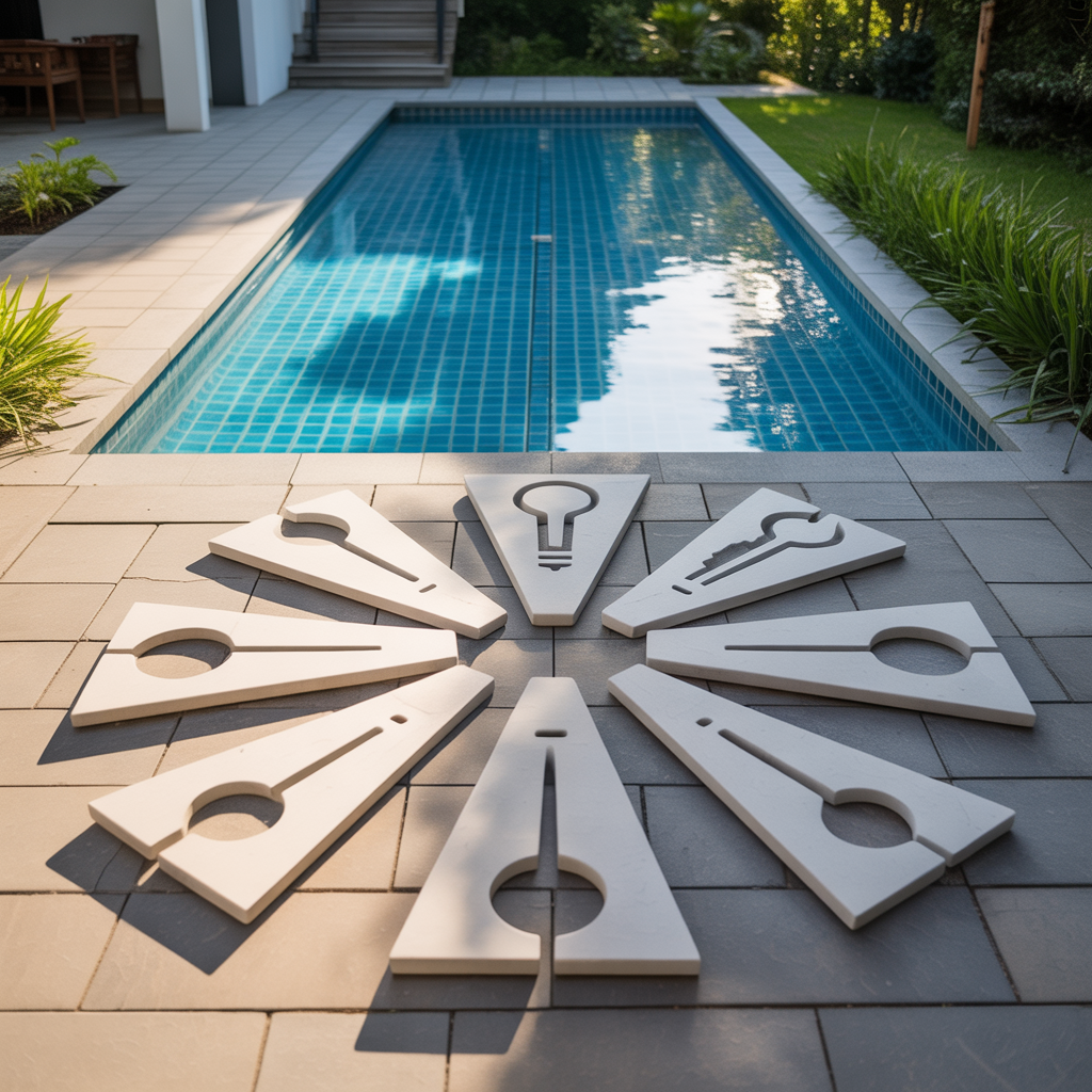 pool pavers around ideas