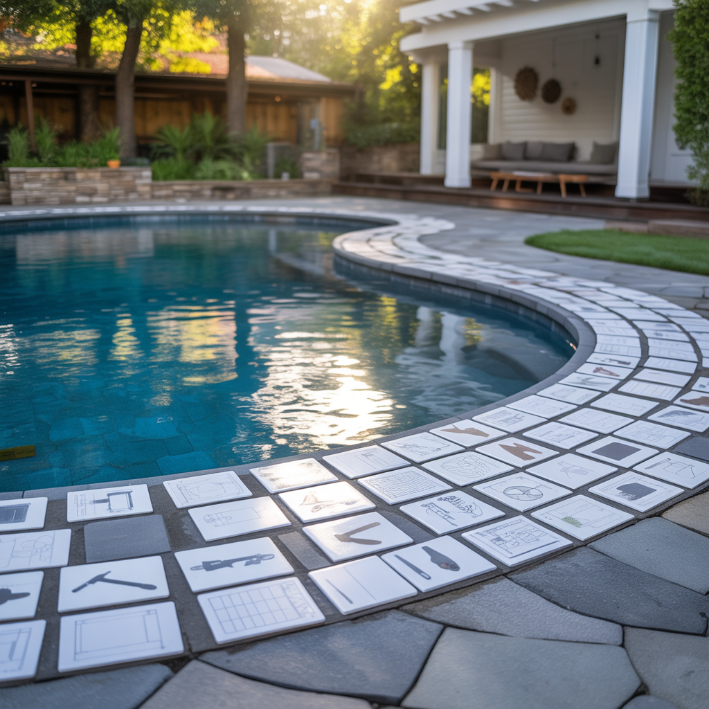 pool pavers around ideas