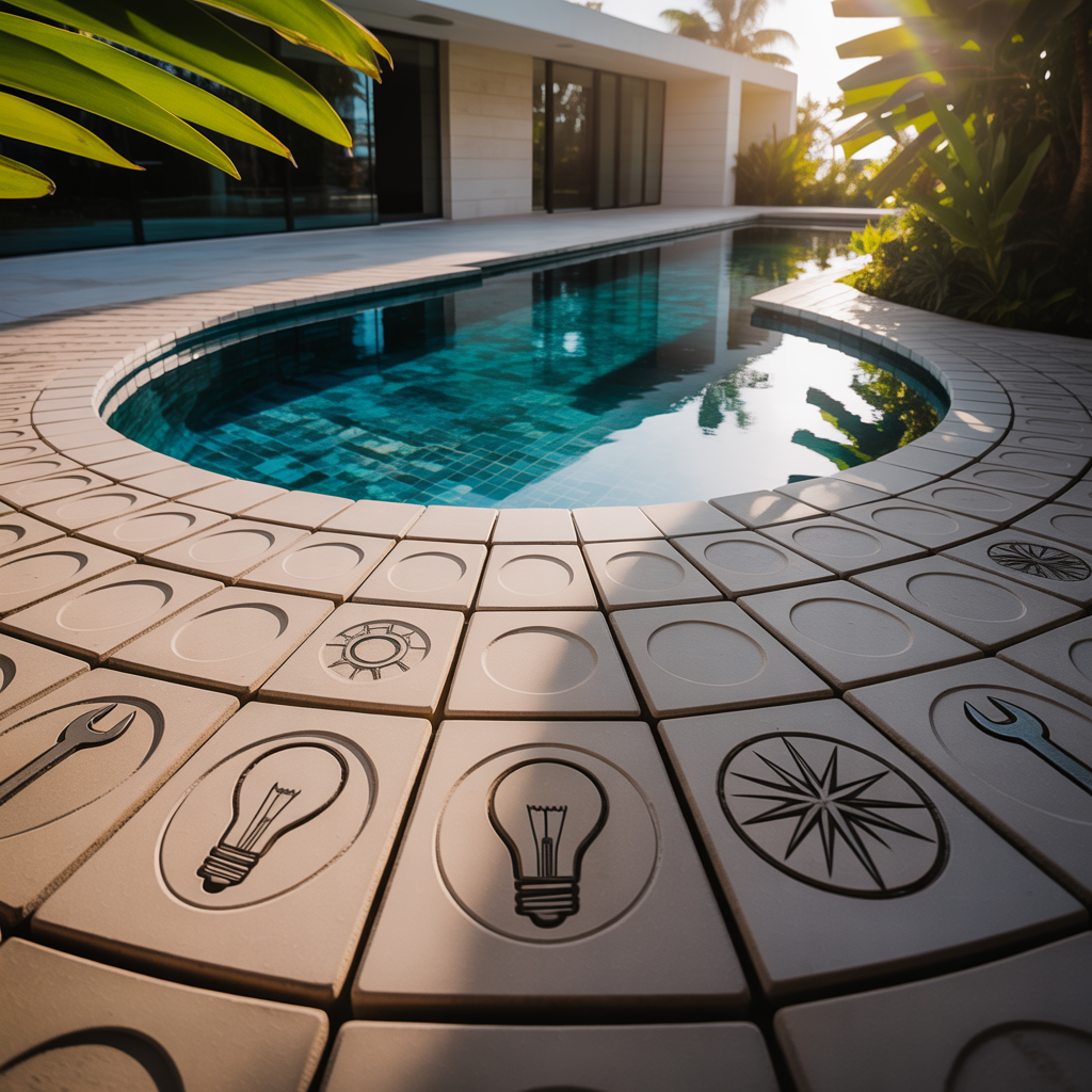 pool pavers around ideas