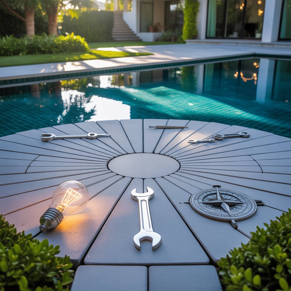 pool pavers around ideas