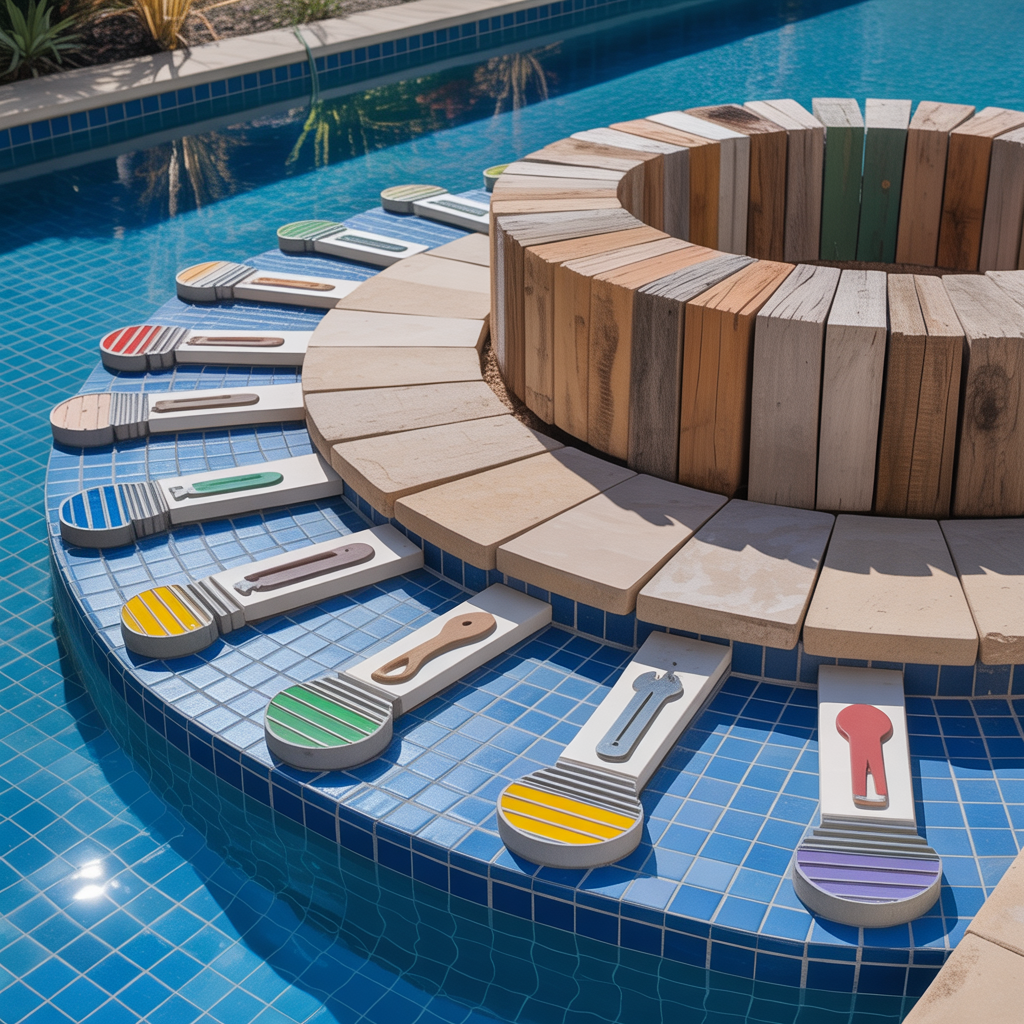 pool pavers around ideas