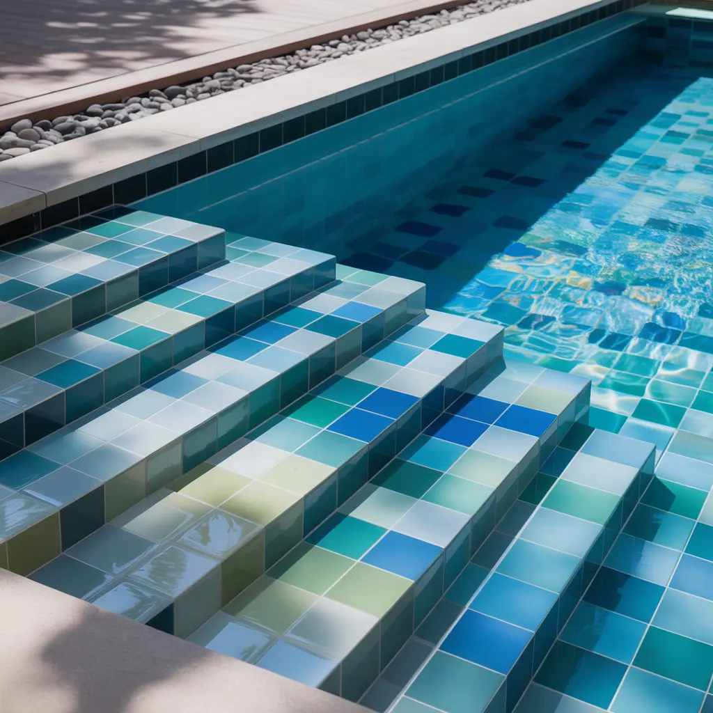 pool tile ideas modern