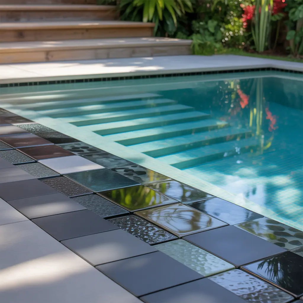 pool tile ideas modern