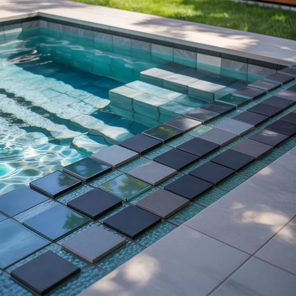 pool tile ideas modern