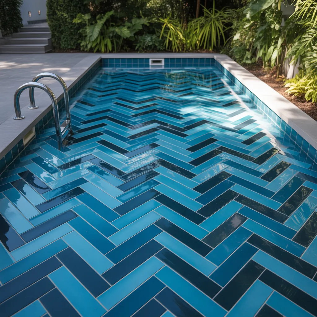 pool tile ideas modern