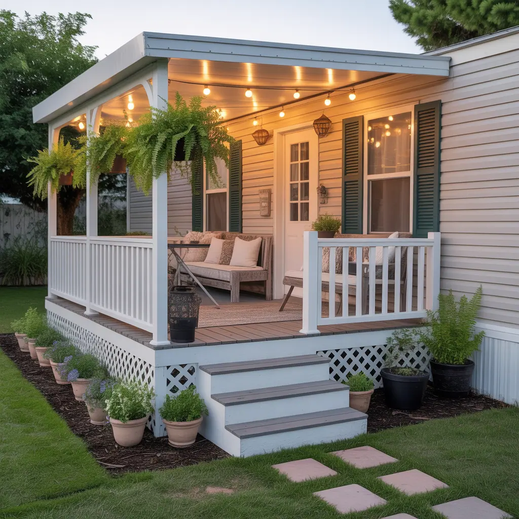porch ideas for single wide mobile homes